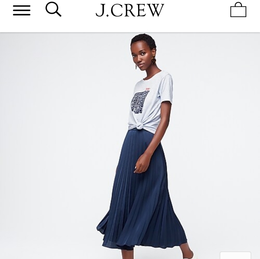 J.Crew Pleated Midi